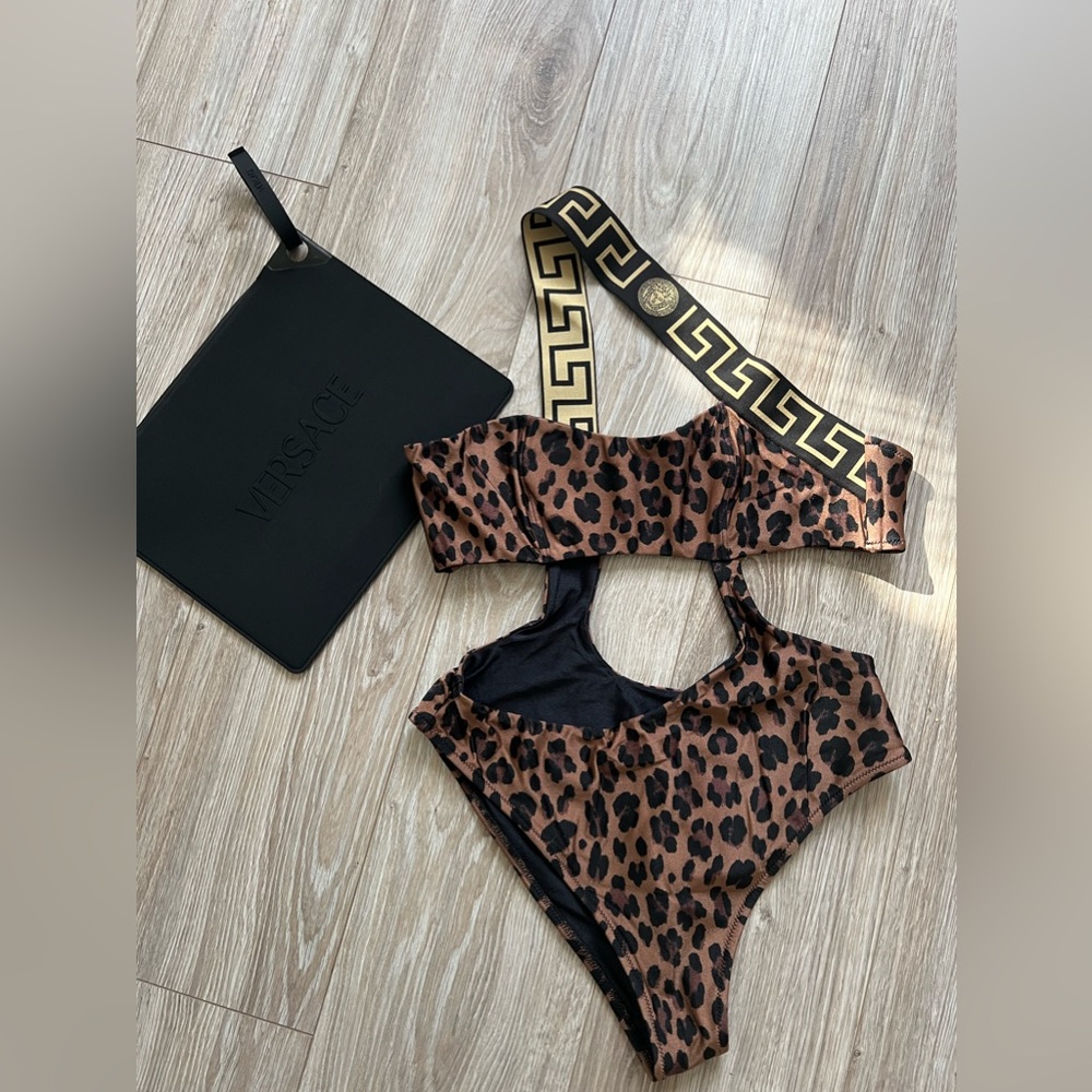 Versace Greca trim swimsuit